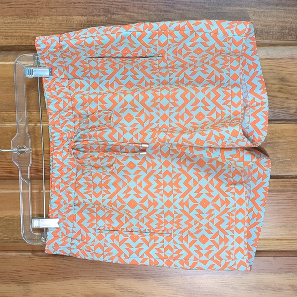 The Limited Orange and Green Patterned Shorts